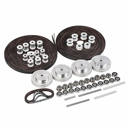 Corexy Motion Parts GT2 LL-2GT RF offene Riemen, 2GT 16T 20T 80T Riemenscheibe, 188 mm Riemenwellenlager, kompatibel mit Voron 2.4 3D Drucker (350 mm Version)