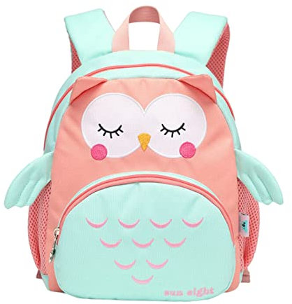Tanou Kleinkind Rucksack für Baby Mädchen Jungen, Kinder Kindergarten Rucksäcke für Vorschule Kindergarten, niedliche Tier Schultasche für kleine Jungen Mädchen, eule