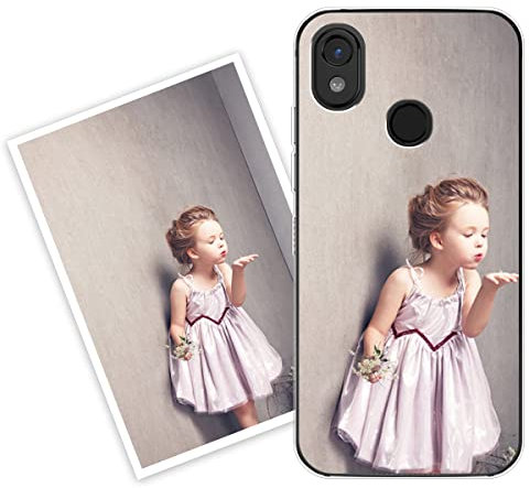 Sunrive Personalisierte Hülle kompatibel mit Cat S52 Silikon,Transparent Handyhülle Benutzerdefiniert Weicher Etui mit Eigenem Foto Bild Text Individuelle