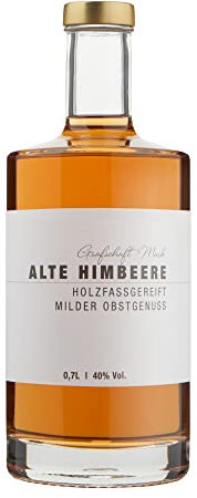 Grafschaft Mark Alte Himbeere Obstbrand 1 x 0,7 L, 40% vol. Alkohol, milder holzfassgelagerter Obstbrand, Schnaps Spezialitäten aus unserer Brennerei, Himbeerbrand, hochwertiger Obstler