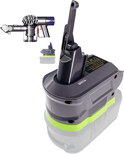TEPULAS Adaptateur de Batterie amélioré pour aspirateur Dyson V7+V8, Adaptateur d'aspirateur pour Batterie au Lithium Ryob 18 V converti en aspirateurs à Main Dyson V7 V8 (Adaptateur Uniquement)