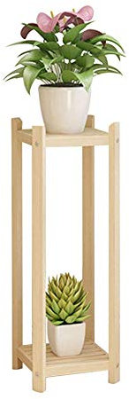 FLBT Blumenständer mit 2 Etagen Blumentopfständer aus Holz für den Innenbereich Blumenständer für den Außenbereich, 3 Größen (Size : 70cm)