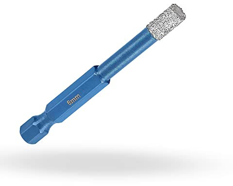 Foret carrelage 6mm hexagonal - Scie cloche carrelage pour ceramique, marbre - Foret diamant pour Meuleuse d'angle | rendech® Qualité de la marque