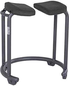 SALJOL Duschhocker, stabil, wasserdicht, Duschstuhl mit wärmereflektierender Sitzfläche, Sitz mit Hygieneaussparung, drehbar, grau