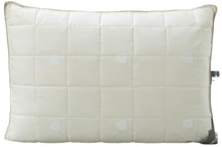 Chakra Warmes Kissen aus 100% Wolle, 50 x 70 cm, Weiß – Schlafzimmertextil für natürlichen Komfort und Wärme, entspannendes Schlaferlebnis für Unisex