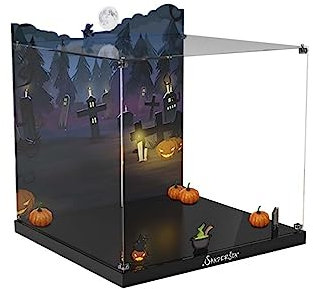ALiquid Acryl Vitrine für Lego Das Hexenhaus der Sanderson-Schwestern 21341, 3MM Acryl Schaukasten für Lego 21341 (NICHT Enthalten Klemmbausteine Set)