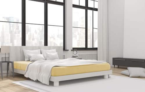 Hahn Spannbettlaken Jersey senf (BL 150x200 cm) BL 150x200 cm gelb Spannbetttuch Bettlaken Spannlaken
