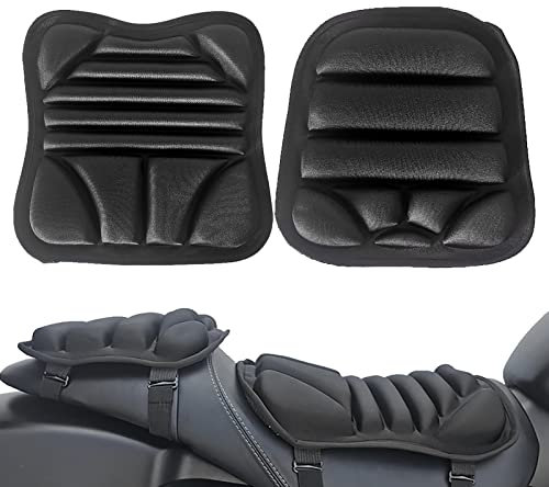 Ditanpu Motorrad Sitzkissen, Motorrad Sitzpolster, 2 Teiliges Komfort Motorrad Pad, Gel Kissen Sitz, Atmungsaktives, Stoßdämpfendes Sitzkissen Für Lange Fahrten, Anfänger, Bergstraße, Fahrer