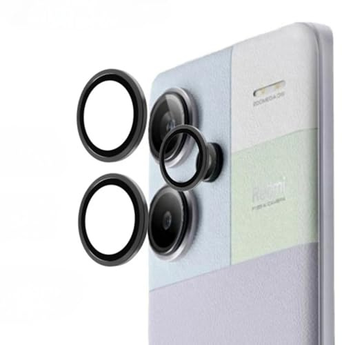 KNOXS Pellicola Fotocamera per Xiaomi Redmi Note 13 Pro Plus, [HD, 9H] Anti-Graffio Anello Vetro Temperato Pellicola Protettiva Obiettivo Fotocamera per Xiaomi Redmi Note 13 Pro Plus -Nero