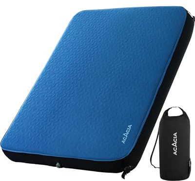 ACACIA 10,2 cm Dicke, selbstaufblasende Isomatte für Camping, Schaumstoff-Campingmatratze mit Pumpsack, tragbare und leichte Campingmatte, Campingunterlage für Zelt, Auto, LKW, Van, 4 Jahreszeiten,