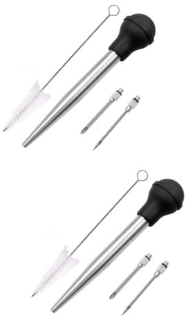 Cabilock Lot De 2 D'injection pour Attendrisseur De Viande De Dinde Assaisonnement Épices Ustensiles De Cuisine