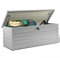IDMarket - Aufbewahrungsbox, Metall, abschließbar, Hellgrau, für Garten, 600 l, 165 x 70 x 63 cm