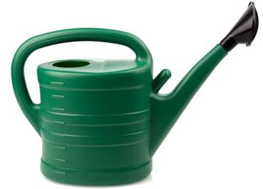 Arrosoir 10 l | 8 L | 5 L | 3 L | 2 L | 1 L | 0,9 l - Arrosoir de jardin pour fleurs de jardin - 2 couleurs : bleu/vert/rouge/jaune/rose (vert, 5 l)