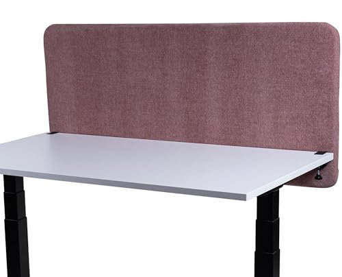 FIX 2 PLACE Panneau de séparation acoustique, 120 x 65 cm, rose beige, pour bureau, séparation indépendante, protection contre les regards indiscrets et bruits