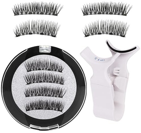 Faux Cils Magnetique,Cils Magnétiques Avec Applicateur,Kit De Cils Magnétiques Naturels Longue Durée,Faux Cils Réutilisables Sans Colle Pour Débutantes En Maquillage