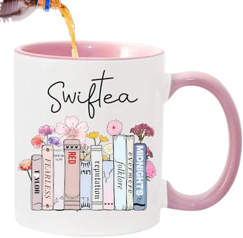 Vellivar Coffee Mug Ceramic Merchandise 1989 Gifts Music Lovers Coffee Cup Dishwasher Safe Coffee Mugs Presents Pink Stuff Tea Mug 350ml