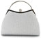 Michelle Moon - Pochette Donna Elegante Argento per Matrimoni, Feste ed Eventi | Clutch Argento a Tracolla, Ideale Borsa Elegante Donna Cerimonia con Strass; Borsa a Mano Donna per Occasioni Speciali