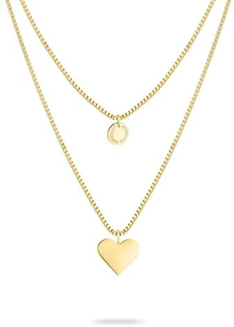 LIEBESKIND BERLIN Herz-Schmuck für Damen – Edelstahl Kette, Armband und Ohrringe mit liebevollem Herzanhänger – In verschiedenen Farben und Ausführungen – Romantische Geschenkidee