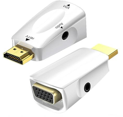 VIEVRE HDMI zu VGA Adapter 2 Stück - Für Computer, Laptop, PC, Monitor, HDTV - Weiß