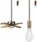 Ceiling Fan Pull Chain, 2pcs Fan Pull Rope Extender, Pull Cord Chain for Light, Bulb-Shaped Drag Chain Extension, All Copper Material Appliances Supplies for Ceiling Fans, Wall Lamps