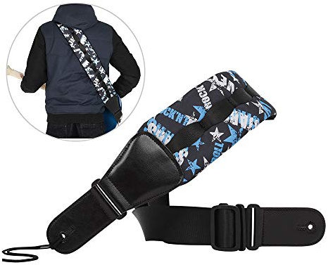 Solinder Gitarrengurt Schultergurt Oxford Stoff Dicke Breite Länge verstellbar für Bass Akustische E-Gitarre