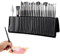 QOTSTEOS Paint Brush Set for Acrylic Painting, 25pcs Acrylic Paint Brushes Multi-Shaped Artist Brushes with Canvas Roll Art Supplies for Oil Watercolor Gouach(Black)