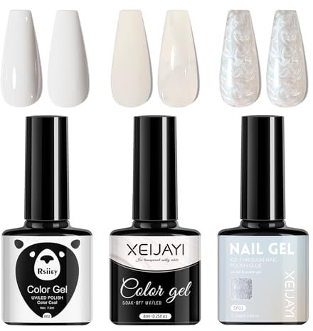 GZSYY UV Nagellack Gel Nagellack Pearl Effect Gel Polish Weiß UV Gel Schellack Nagellack Nagel Gel UV Gel Farben für Nägel