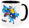 Bmx Fahrrad Tasse mit Namen personalisiert Radsport Geschenke Bike Becher Zubehör Sachen für Erwachsene Kinder Mann Frau Jungen Mädchen Jungedliche Deko Accessories Equipment Ausrüstung Keramik 330 ml
