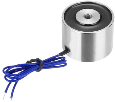 QUARKZMAN Runder Solenoid Elektromagnet DC 12V 180N Elektrischer Hubmagnet | 44LB/20Kg, Für Automatisierungsausrüstung, Elektromagnet