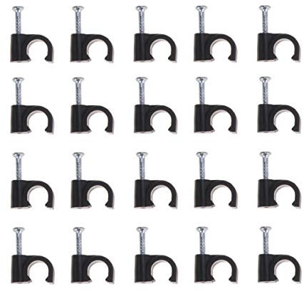 SWOOMEY 100stücke Kabelfixierer Kabelfixierung Telefonleitungsbinder Organizer Wandklemme Für Netzkabel Telefonleitungen Fadenkreuze Schwarz