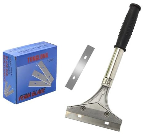 21 Pcs Wallpaper Scraper,Wallpaper Stripper,Professional Wallpaper Removal Kit for Peeling Wallpaper Tiles Adhesive Residue,Simplify Stripping Process (Cleaning Knive*1+Blad*20)