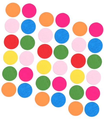 DECHOUS 150stücke Holz-mathematikzähler Spielezubehör Holzrohlinge Zum Basteln Holzscheiben Spielchips Farbige Spielmarken Zählscheiben Für Kleinkinder Zum Sortieren Zählen Und Mustern