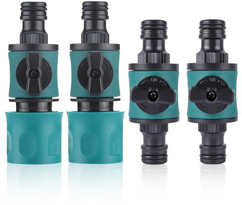 Gartenschlauch Kupplung Gardena Ventil Wasserschlauchschalter Schnellverbinder Schlauchkupplung mit Regulierventil Gartenschlauchverbinder in Leinen Gardena Schlauchverbinder ventile &verbindungen,4St