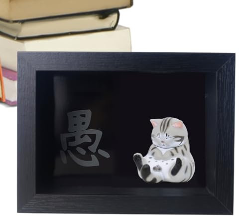 Dtaigou Figurine Display Case - Wooden Miniature Display Frame - Height Adjustable, Hollow Three-Dimensional Design For Home Decor Hobby Room Collector's Cabinet