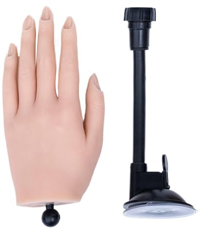 Pratice Training Hand For Acrylic Nails Silicone Maniquin Hand Practice Fake Hand For Nails Art Practice Tool