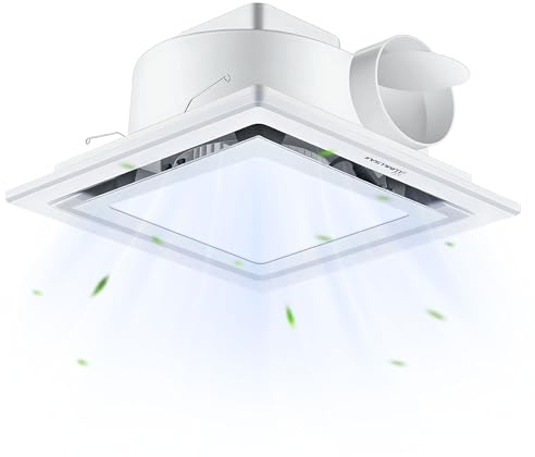 LUMLLSAJI Bathroom Exhaust Fan with Light 10 Ultra Quiet 1.0 Sones,1000LM