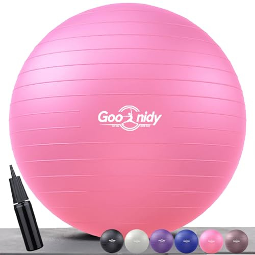 Goonidy Weich Gmnastikball Schwangerschaft Gummiball Balance Yoga Ball | Sitzball Büro Ergonomisch Medizinball Bal Hüpfball Riesenball Balancegeräte Fitnessball Gymnastik Gymnastikbälle & Zubehör
