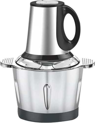 Voltix Tritatutto da Cucina Elettrico 500W, Mixer Cucina Multifunzione 3L con 4 Lame in Acciaio Inox, 2 Velocità, Robot da Cucina per Carne, Verdure, Frutta