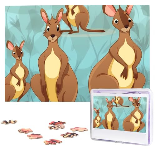 Funny For Kangaroo Zoo Wooden Puzzles 1000 Pieces Personalized Jigsaw Puzzle For Adults Interessing Custom Photo Puzzles Gift For Holiday Birthday Wedding Anniversay