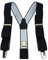 TigerTie Unisex Hosenträger in Y-Form mit 3 extra starken Clips - Farbe in schwarz einfarbig Uni - hochwertige Verarbeitung - Breite 35 mm