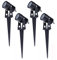 Mini Faretti a LED da Giardino Esterno con Picchetti IP65 3W 220V Bianco Caldo(set da 4)