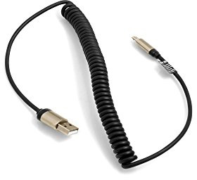 System-S USB Kabel 50-100 cm Micro USB (male) zu USB A 2.0. (male) Adapter Spiralkabel