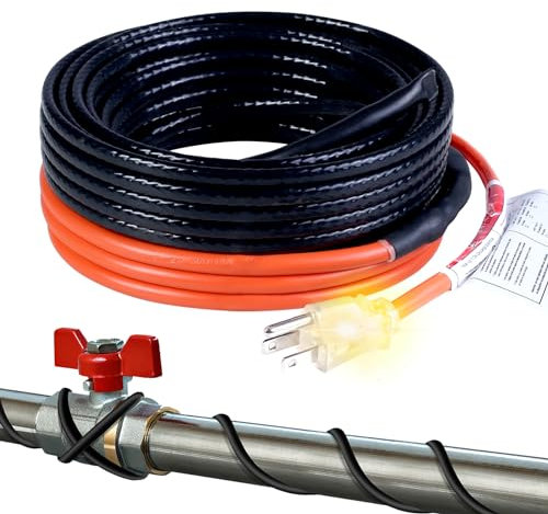 HEATIT JHSF1-CT selbstregulierendes vormontiertes Rohrheizkabel, 3,6 m, 120 V, Dachenteisung und Rohrfrostschutz