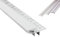 T-40 20° LED Alu Fliesenprofil Treppenprofil Stufen 10mm weiss + Abdeckung Abschlussleiste Fliesen für LED-Streifen-Strip 2m milky