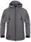 Giacca militare calda in pile a maniche lunghe con cappuccio, mimetica, softshell, impermeabile, da uomo, per campeggio, caccia, pesca, attività all’aria aperta grigio XL