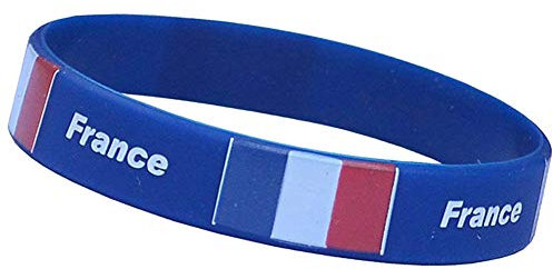Aisoway Unisex Silikon-armbänder Armbänder Nationalflagge Und Wappen Emblem Frankreich