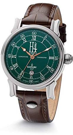 Kronsegler H4 Herren Armbanduhr Automatik Stahl-Grün