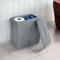 Faboer Slimline Wooden Bathroom Storage Unit, Toilet Roll Paper Cabinet, Compact Shaker, Multi-Purpose Cleaning Tidy Box (Grey)