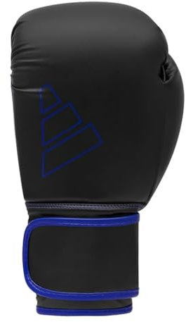 adidas Unisex – Erwachsene Hybrid 80 Boxhandschuhe, Schwarz/Blau, 10 oz EU