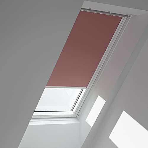 VELUX Original Verdunkelungsrollo (DKL), Silberne Seitenschienen, Y65, Rosenholz // DKL Y65 4578S